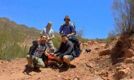 Franco Scaglioni y Marcos Zaquilán con parte del equipo de colaboradores de Trekking Galáctico